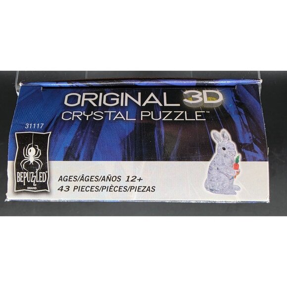 3D Crystal Puzzle Bunny 43-Piece Set Ages 12+ By BePuzzled - Picture 6 of 7